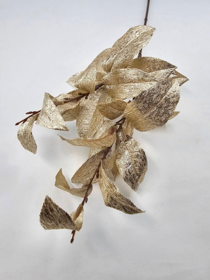 Gold Metallic Osmanthus Fragrans Leaf Spray - 29" - Greenery MarketXFS366-GO