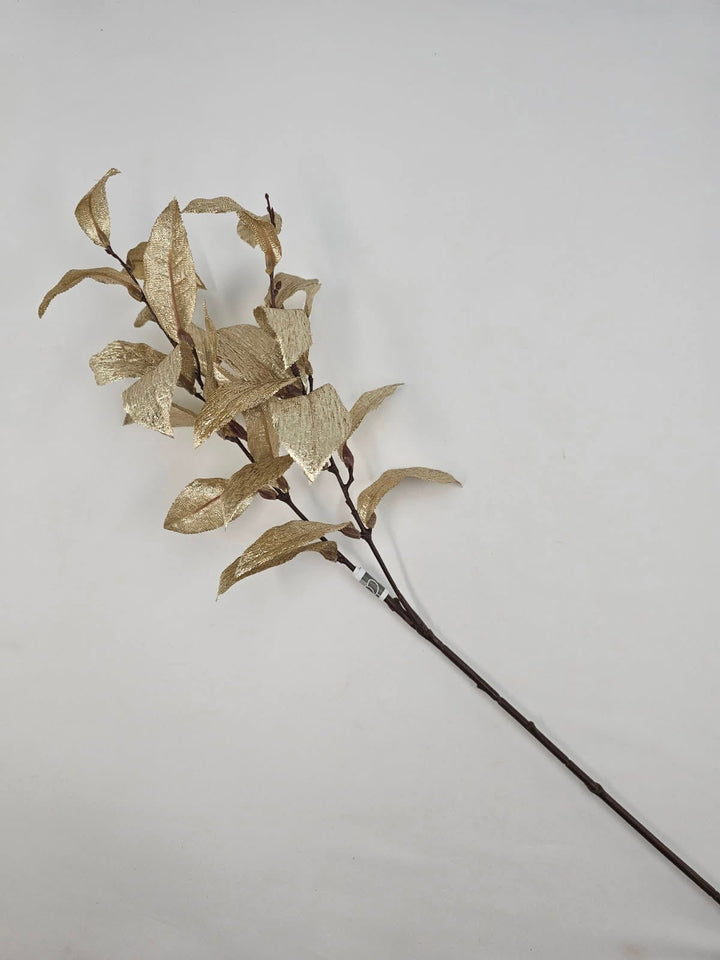 Gold Metallic Osmanthus Fragrans Leaf Spray - 29" - Greenery MarketXFS366-GO