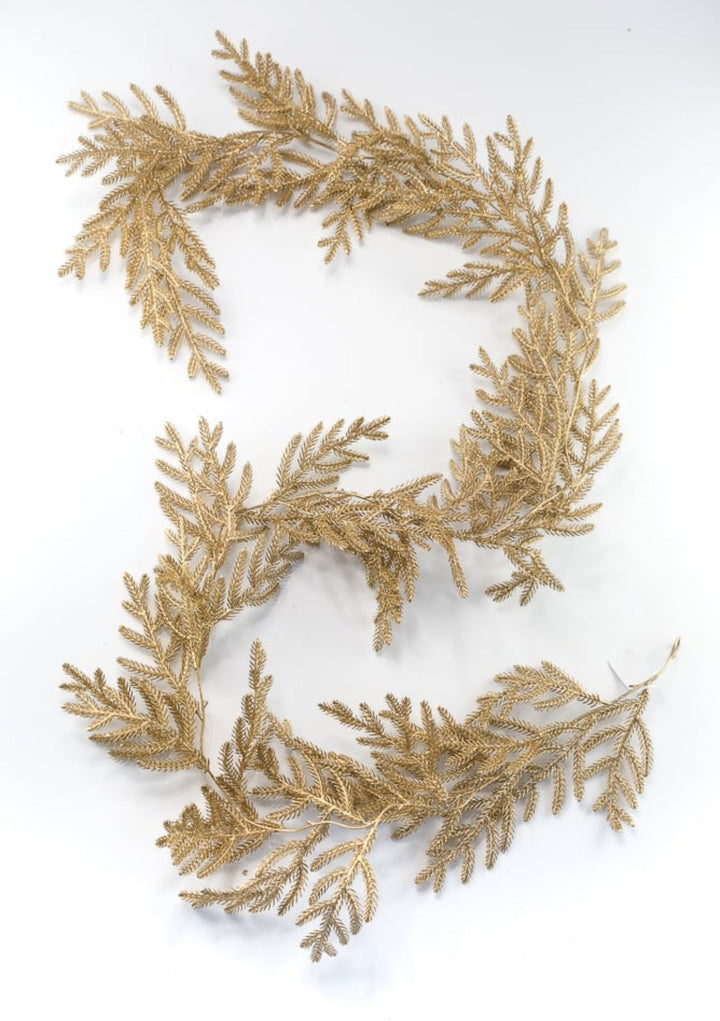 Gold Norfolk pine garland - Greenery MarketArtificial Flora84364