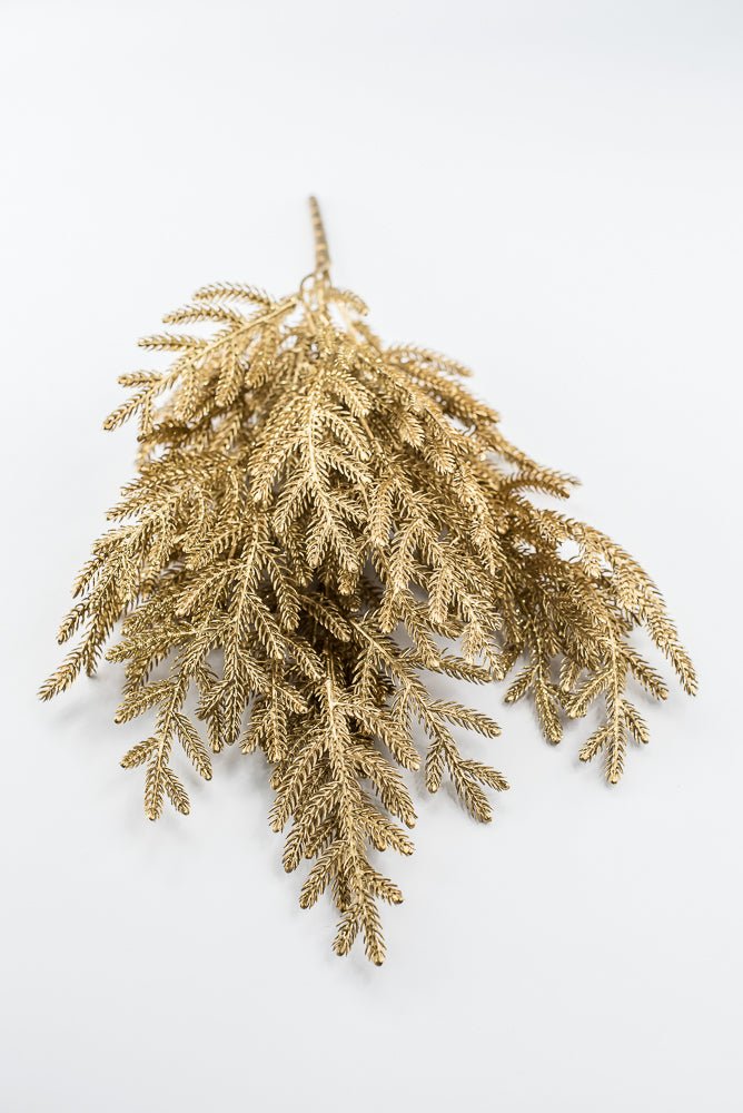 Gold Pine Bush With Glitter - Greenery Market85266-GOLD