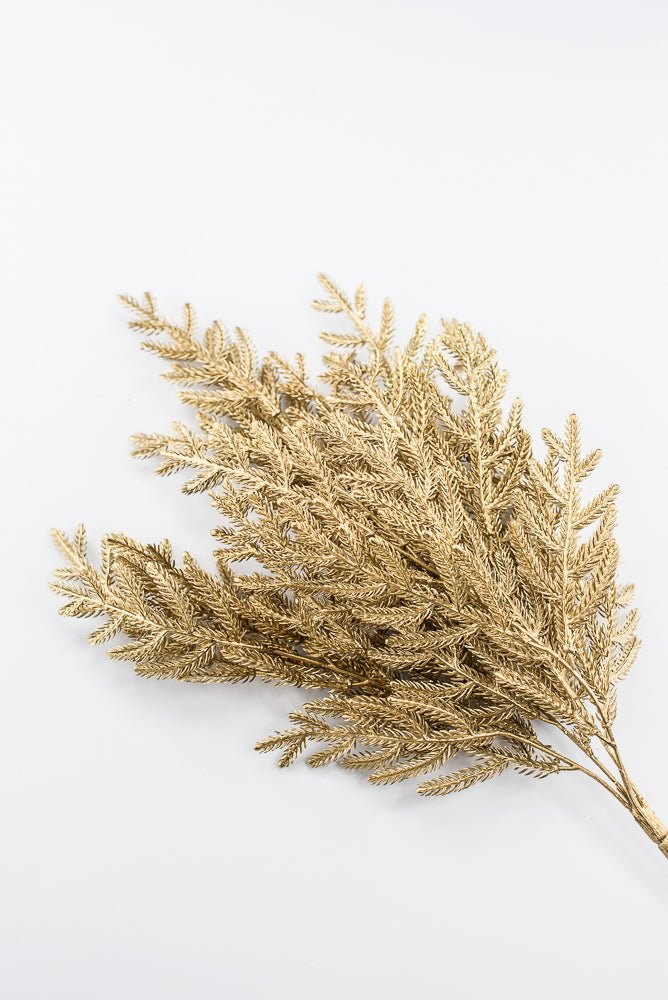 Gold Pine Bush With Glitter - Greenery Market85266-GOLD
