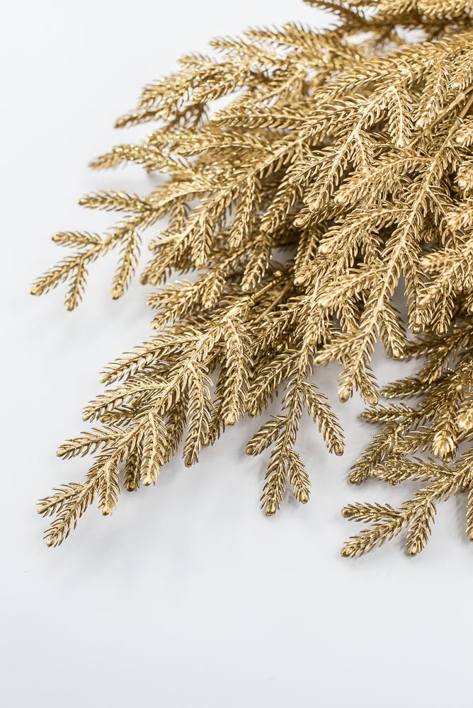 Gold Pine Bush With Glitter - Greenery Market85266-GOLD