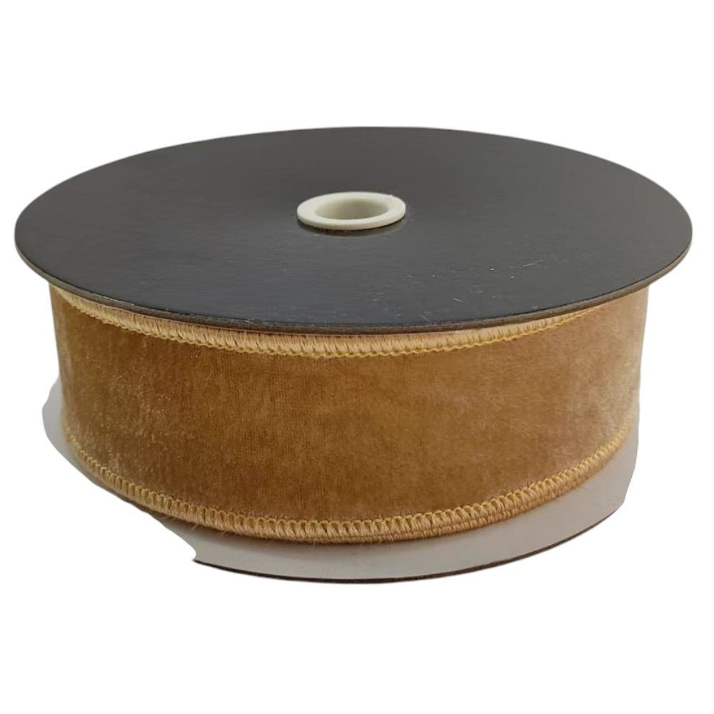 Gold Premier Velvet Wired Ribbon - 1.5" - Greenery MarketRibbon259953