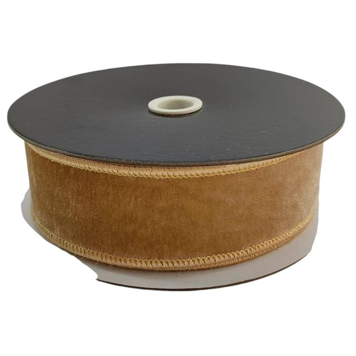 Gold Premier Velvet Wired Ribbon - 1.5" - Greenery MarketRibbon259953