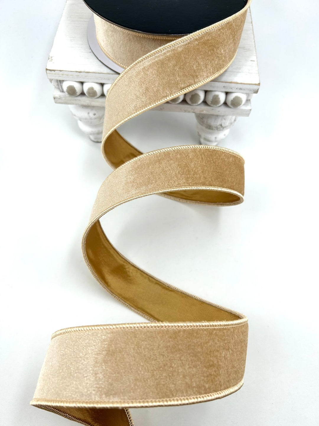 Gold Premier Velvet Wired Ribbon - 1.5" - Greenery MarketRibbon259953