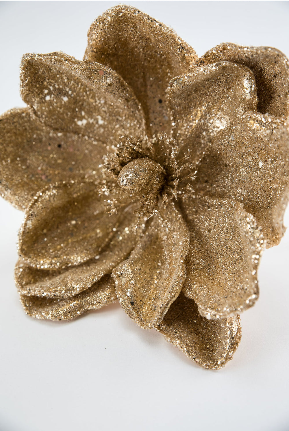 Gold sequin and beaded magnolia stem - Greenery MarketMTX68897 gold