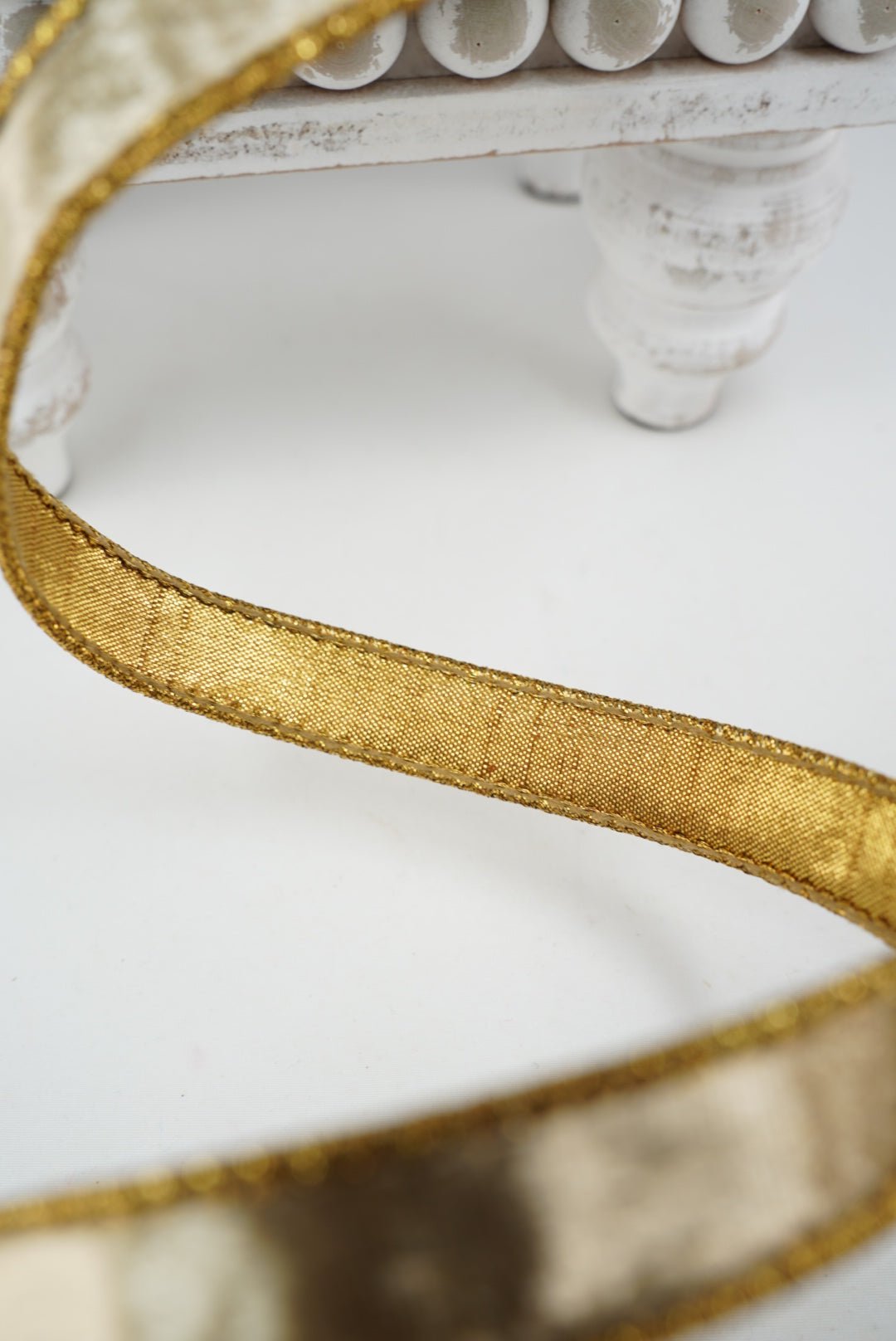 Gold Velvet Luster Farrisilk Wired Ribbon - 3/4" - Greenery MarketRV000-50
