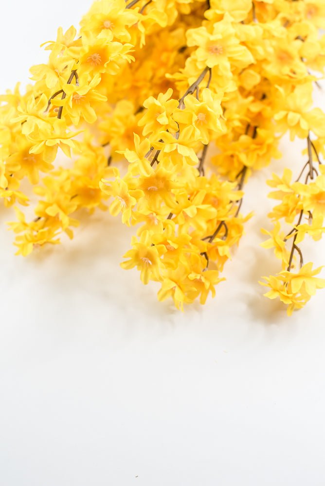 Golden Yellow delphiniums artificial flower bush - Greenery MarketArtificial Flora85332 - GOLD