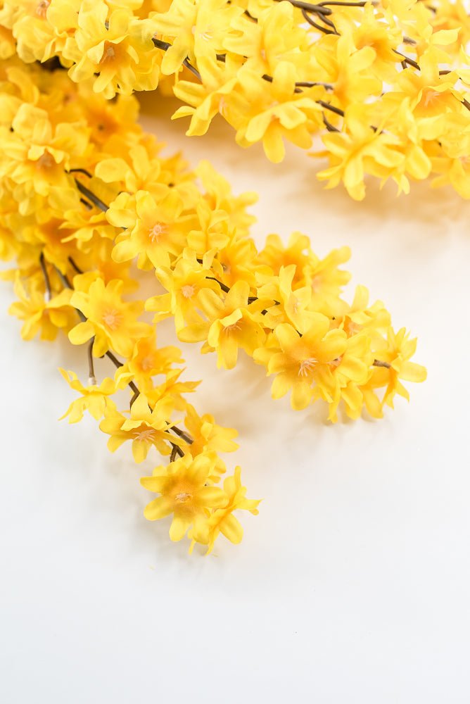 Golden Yellow delphiniums artificial flower bush - Greenery MarketArtificial Flora85332 - GOLD