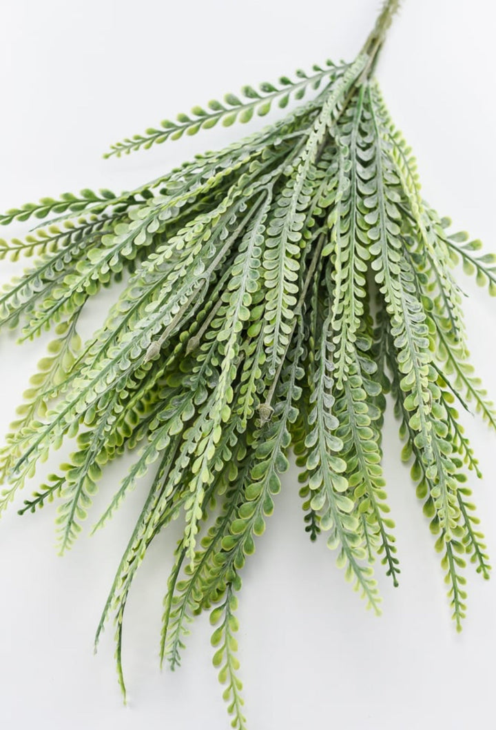 Gray Green frosted Dentate leaf bush, artificial fern - Greenery Marketgreenery80398