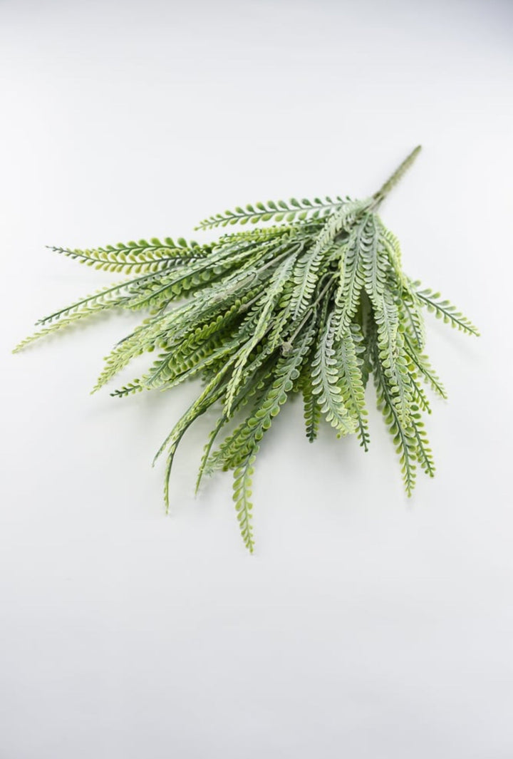 Gray Green frosted Dentate leaf bush, artificial fern - Greenery Marketgreenery80398