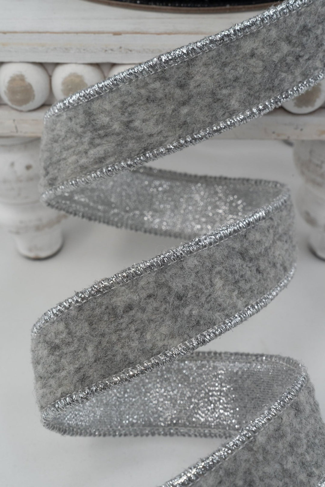 Gray & Silver Ribbon - 1" - Greenery MarketRW0058-GY/SI