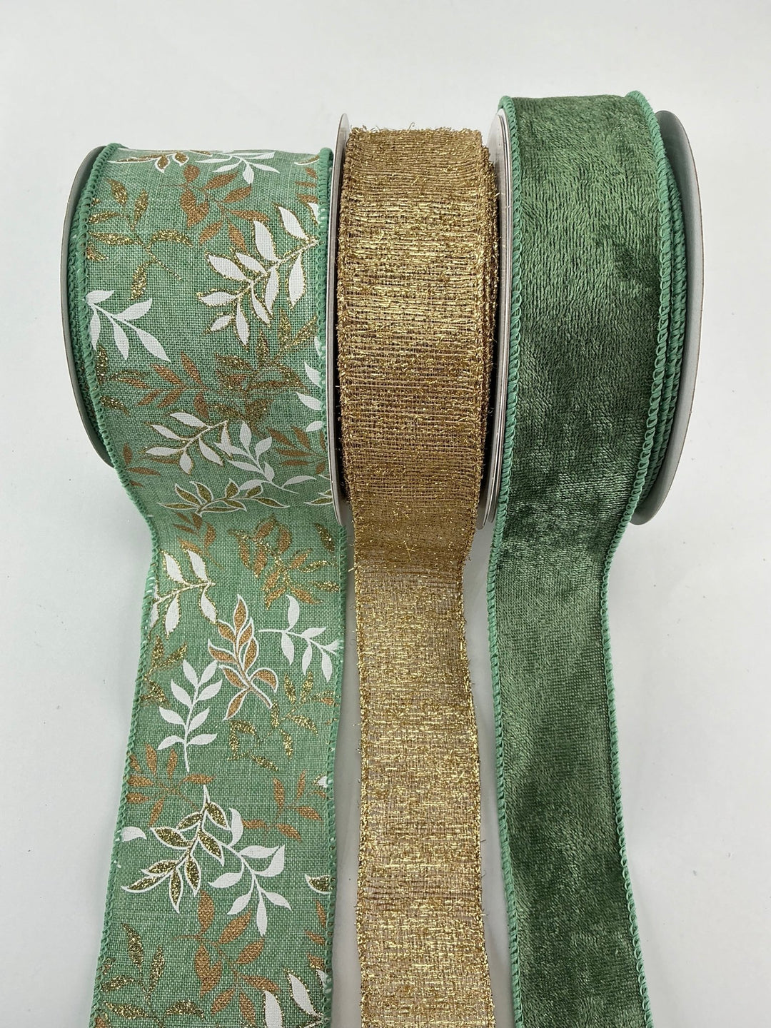 Green and gold bow bundle x 3 - Greenery MarketRibbons & Trim