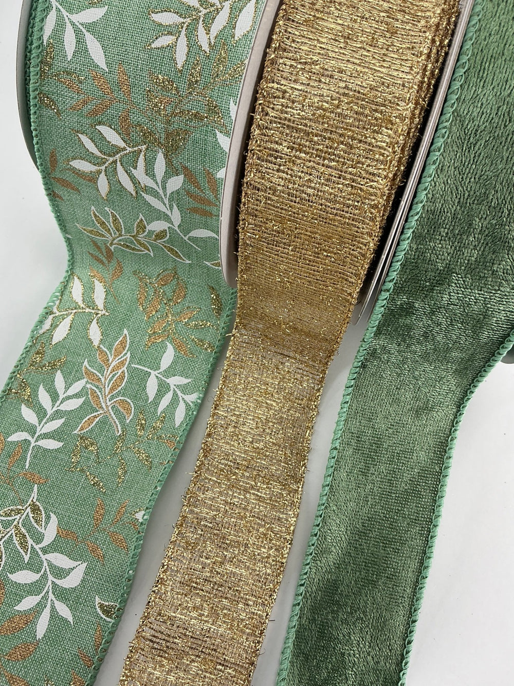 Green and gold bow bundle x 3 - Greenery MarketRibbons & Trim