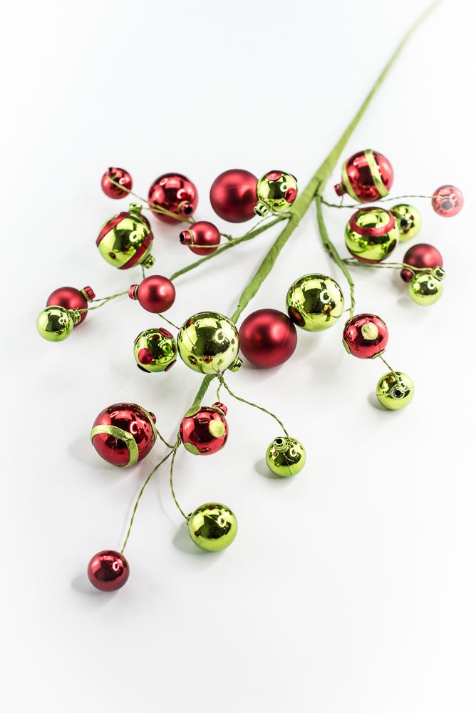 Green and Red Mixed Matte Shiny Ball - Greenery Market40081-GNRD