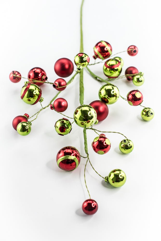 Green and Red Mixed Matte Shiny Ball - Greenery Market40081-GNRD