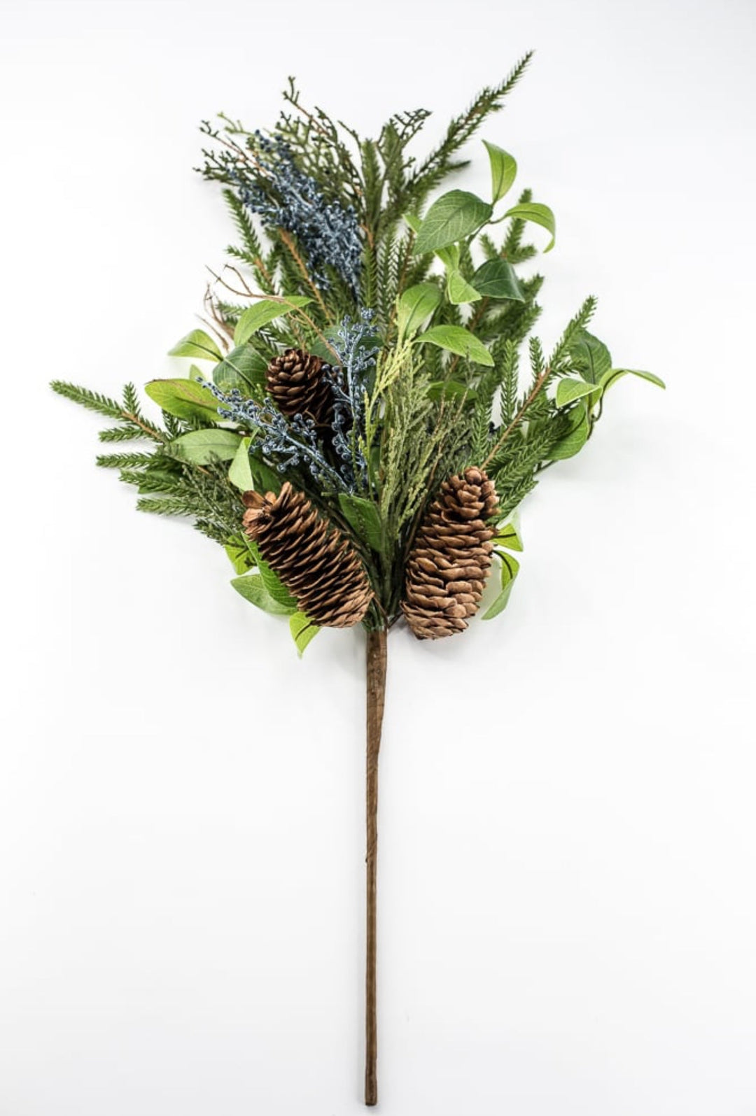 Green & Blue Berry Pine Cone Pine Spray - 28" - Greenery MarketXDS060-GR/BL