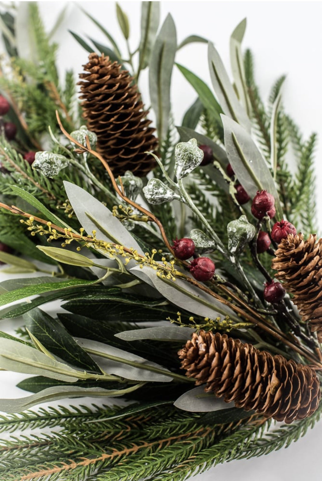 Green & Brown Pinecone, Berry, Eucalyptus & Pine Spray - 28" - Greenery MarketXDS058-GR/BR