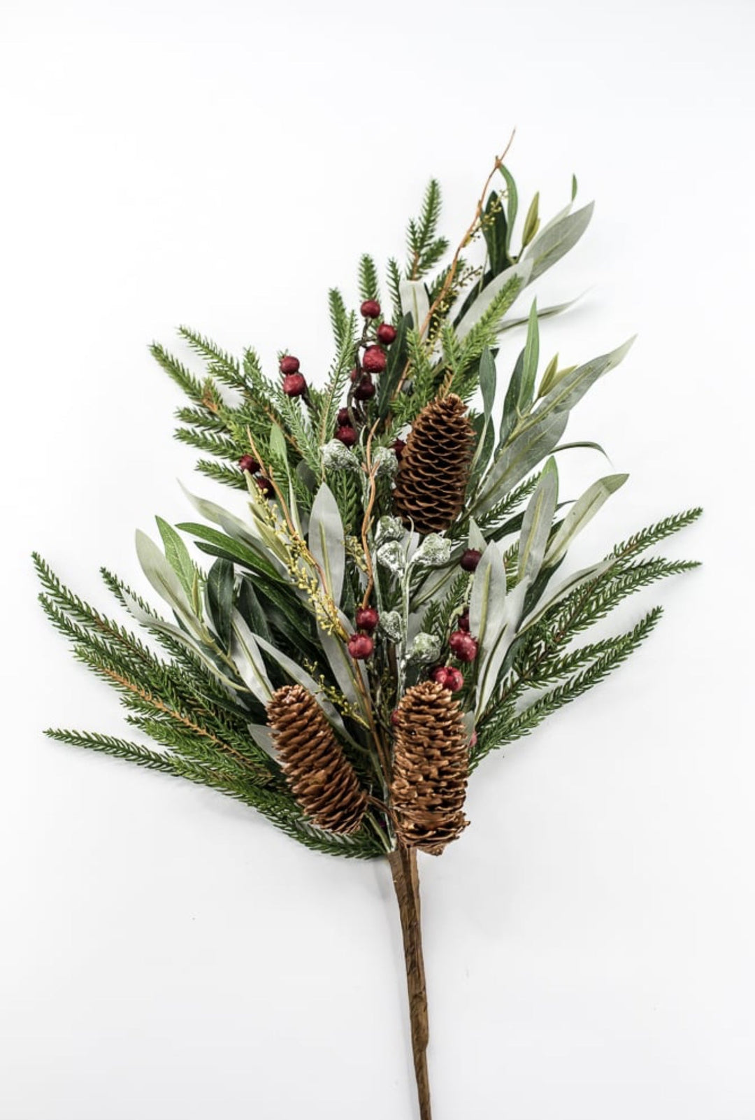 Green & Brown Pinecone, Berry, Eucalyptus & Pine Spray - 28" - Greenery MarketXDS058-GR/BR