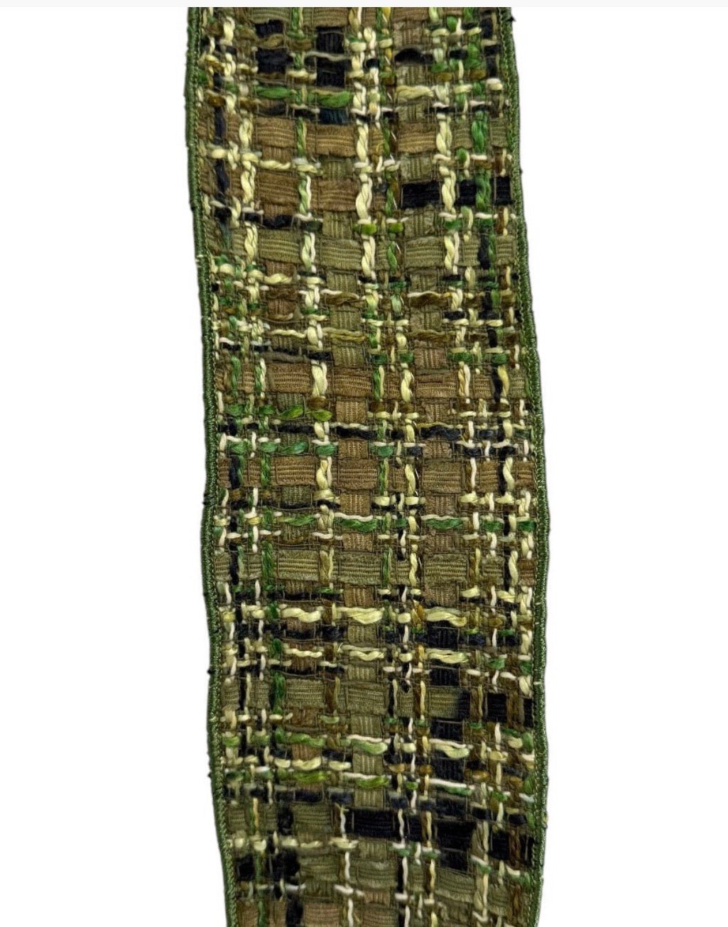 Green & Brown Wired Tweed Ribbon - 4" - Greenery MarketWired Ribbon215279