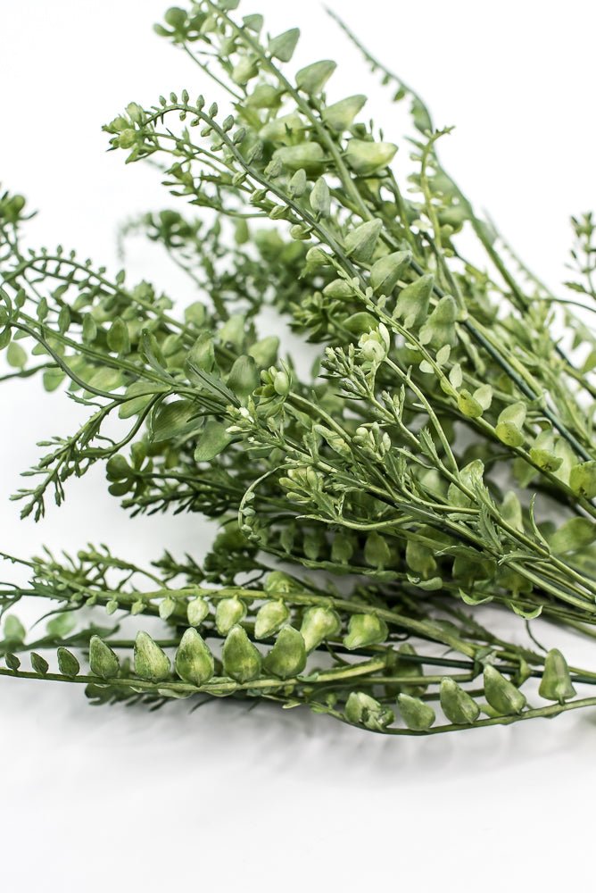 Green Button Leaves Mix Bush - Greenery Market13624GN