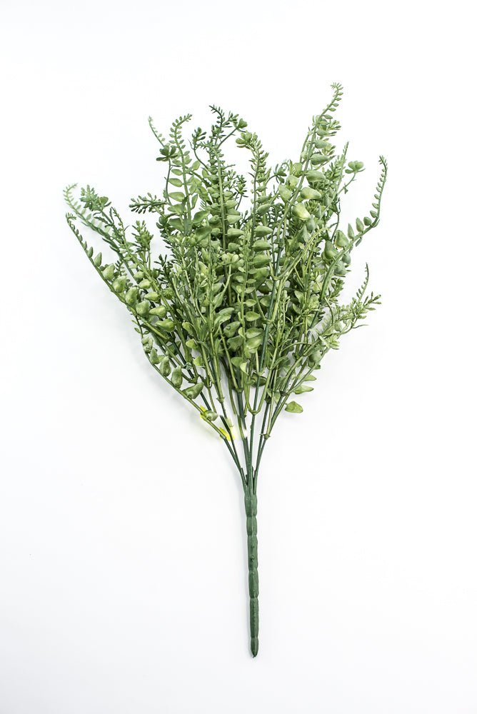 Green Button Leaves Mix Bush - Greenery Market13624GN