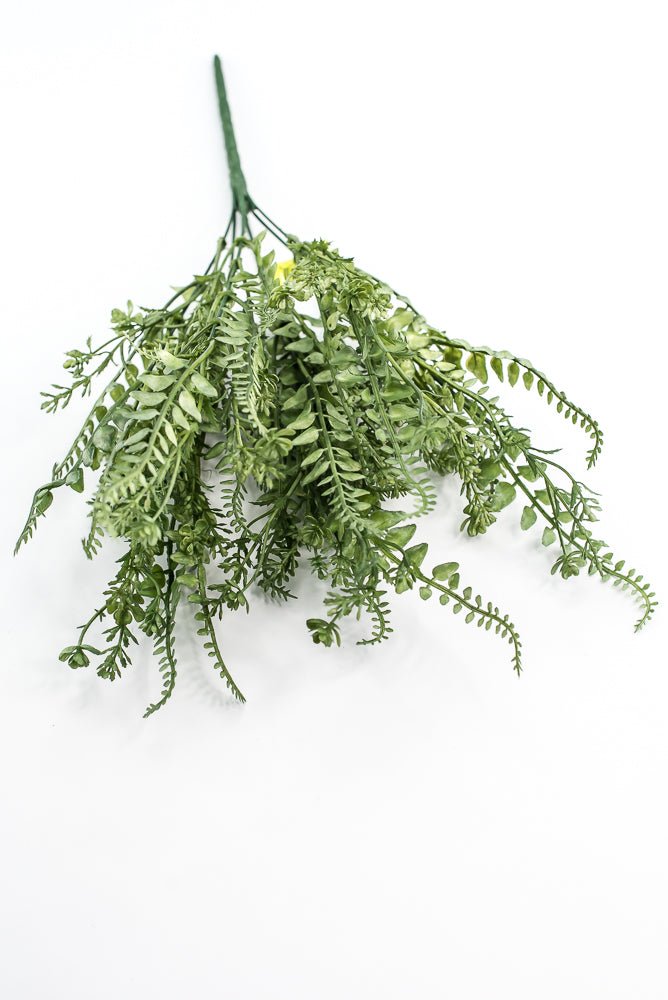 Green Button Leaves Mix Bush - Greenery Market13624GN