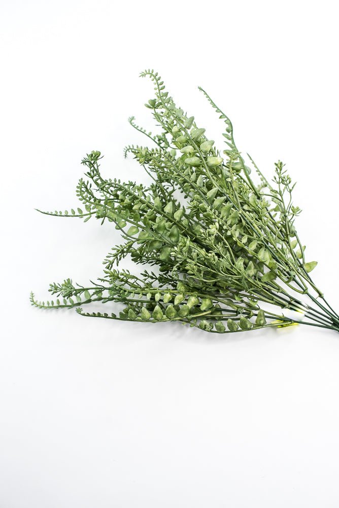 Green Button Leaves Mix Bush - Greenery Market13624GN