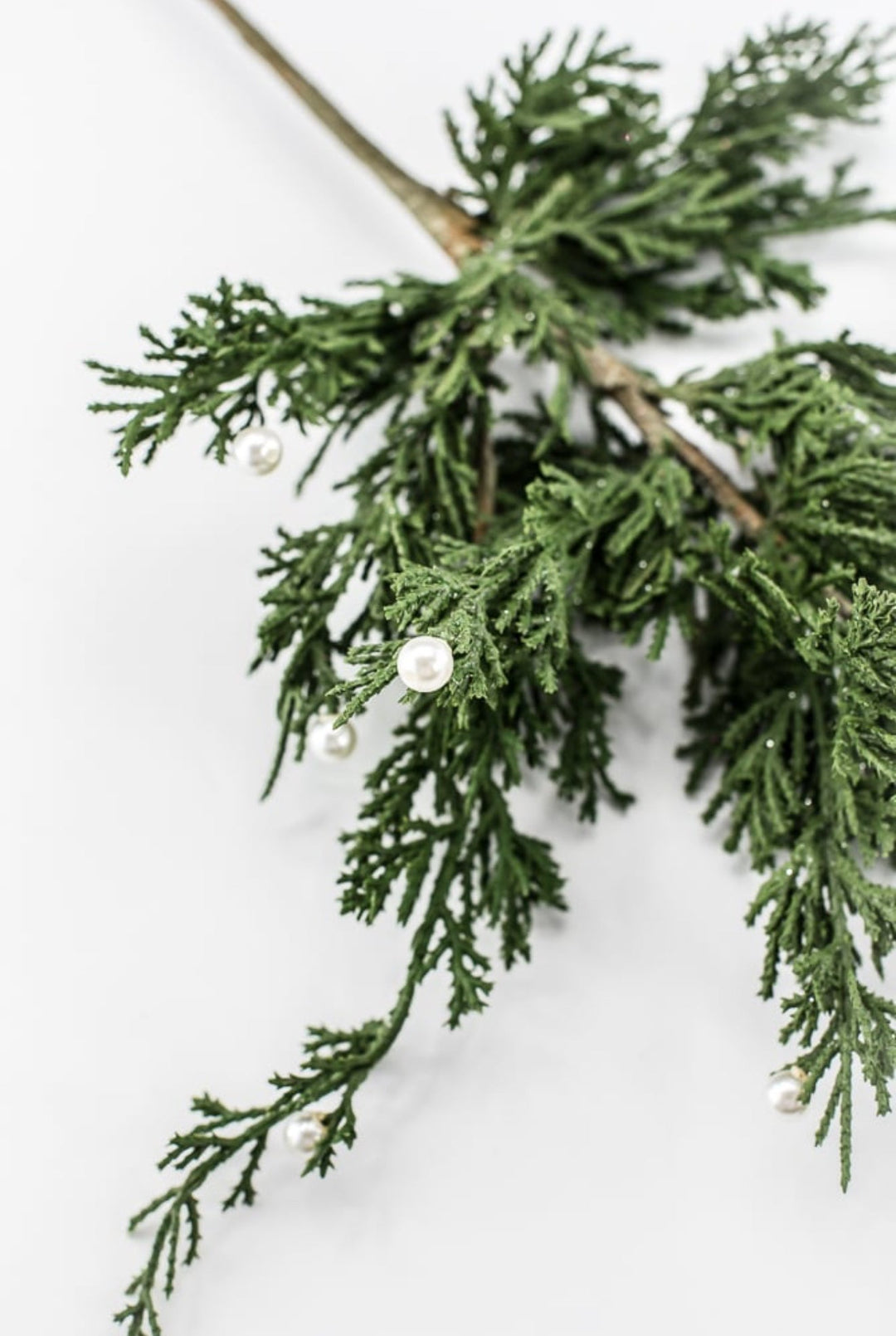 Green Cedar With Pearls Spray - 22" - Greenery MarketXDS083-GR/P