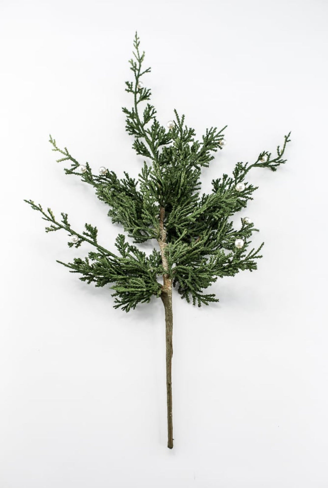 Green Cedar With Pearls Spray - 22" - Greenery MarketXDS083-GR/P