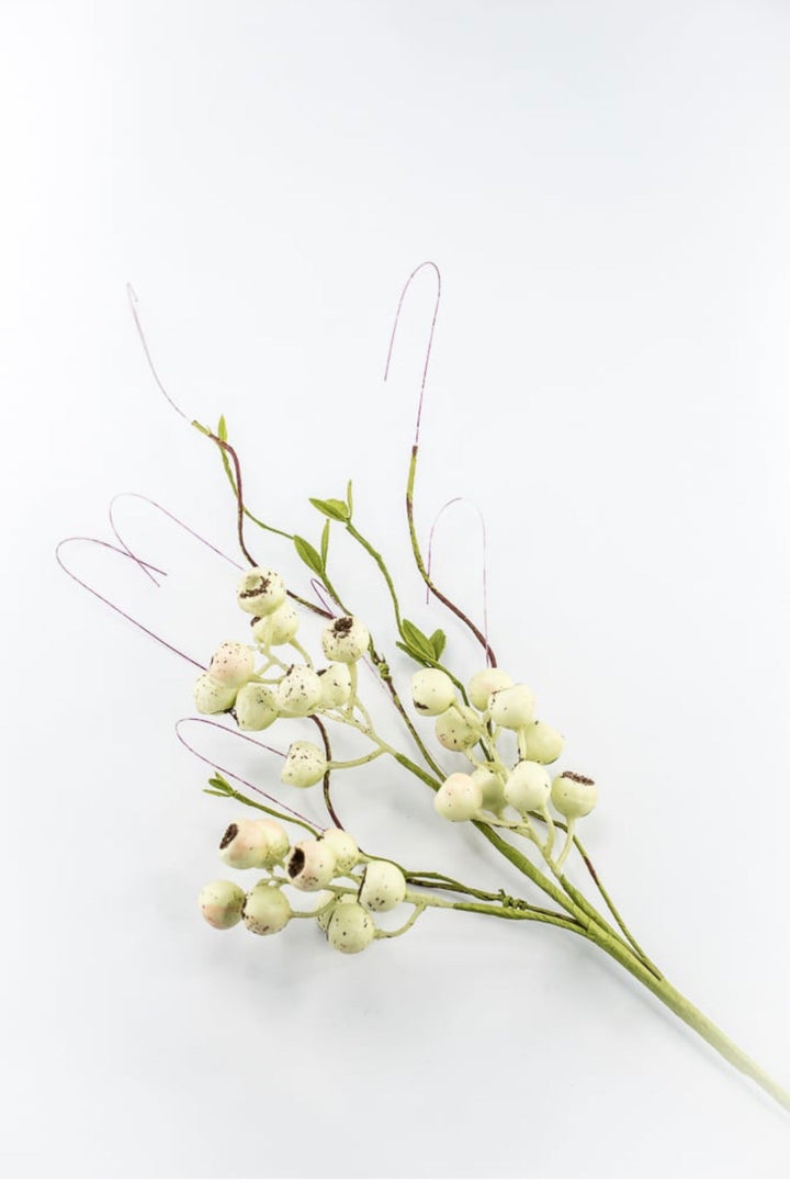 Green Cream Berry Twig Spray - 26" - Greenery Market63942GN
