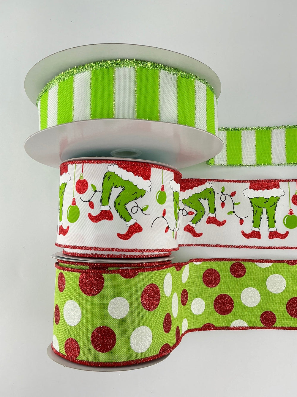 Green elf bow bundle x 3 ribbons - Greenery MarketRibbons & TrimGreenelfX3