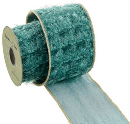 Green Eyelash Yarn Ribbon - 4" - Greenery MarketRW0079-GR