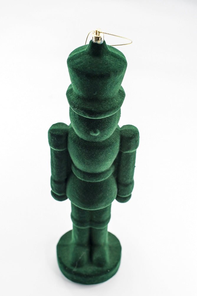 Green, Flocked Nutcracker Ornament - 13" - Greenery MarketOrnaments86924GN