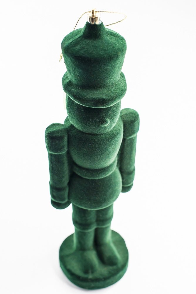 Green, Flocked Nutcracker Ornament - 13" - Greenery MarketOrnaments86924GN
