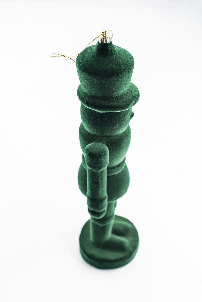 Green, Flocked Nutcracker Ornament - 13" - Greenery MarketOrnaments86924GN