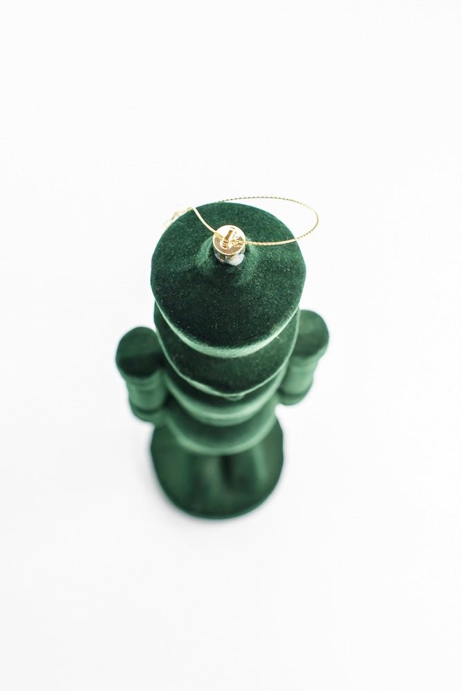 Green, Flocked Nutcracker Ornament - 13" - Greenery MarketOrnaments86924GN