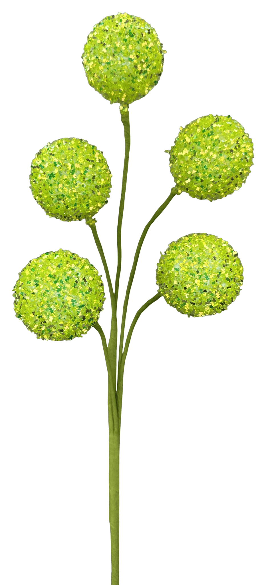 Green Frizzy Ball Pick - 18" - Greenery Market63981GN
