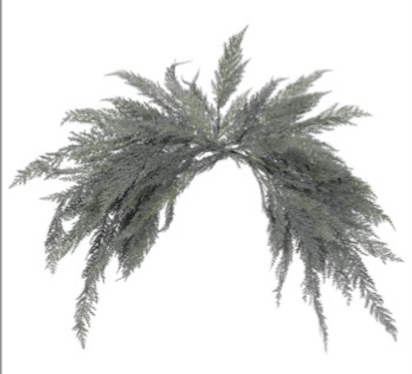 Green Frosted Cedar Mantel Swag - 4' - Greenery MarketYGC405-GR/FS