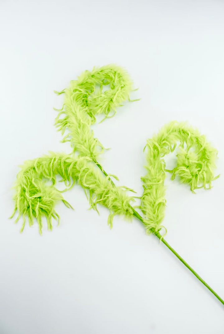 Green Furry Spiral Curly Spray - Greenery Market86427GN