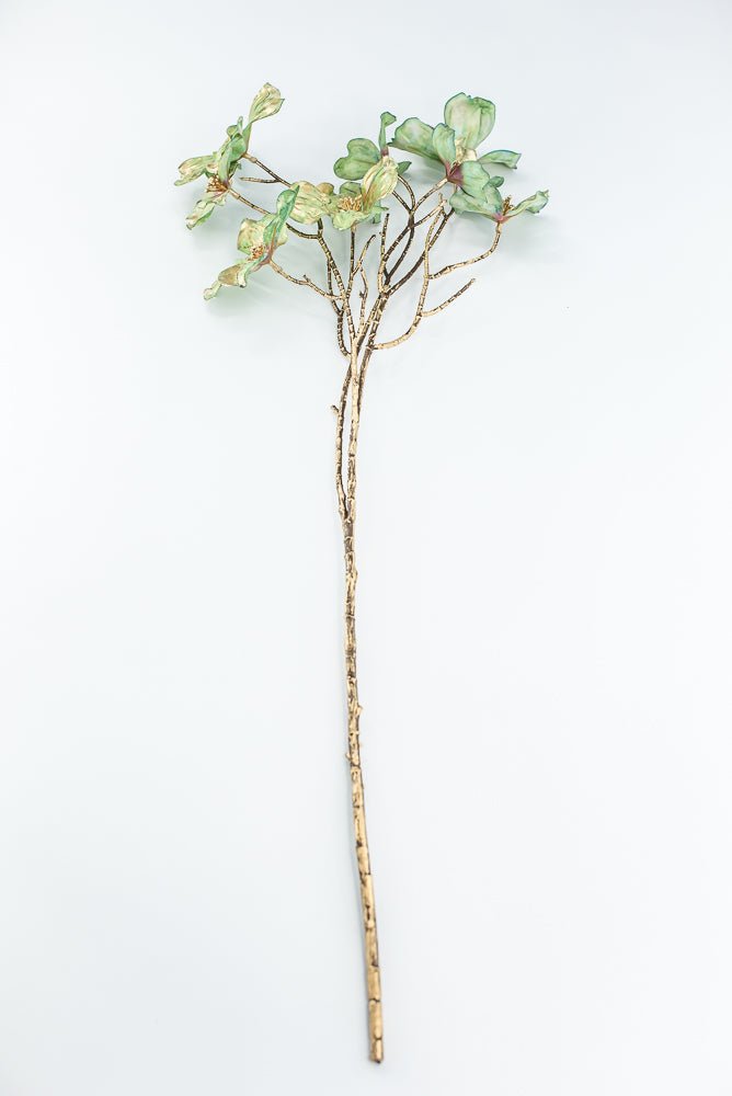 Green Gold Metallic Dogwood Spray - 30" - Greenery MarketXFS598-GR