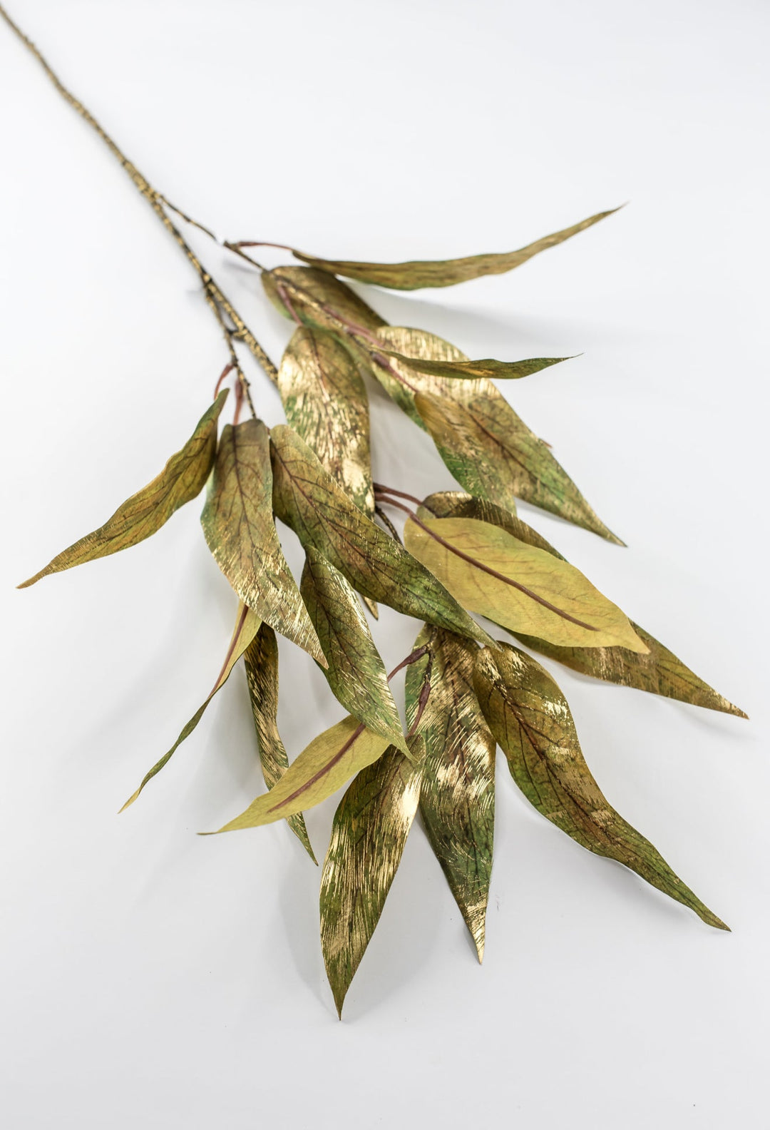 Green & Gold Metallic Eucalyptus Leaf Spray - 31" - Greenery MarketXDS320-GR/GO