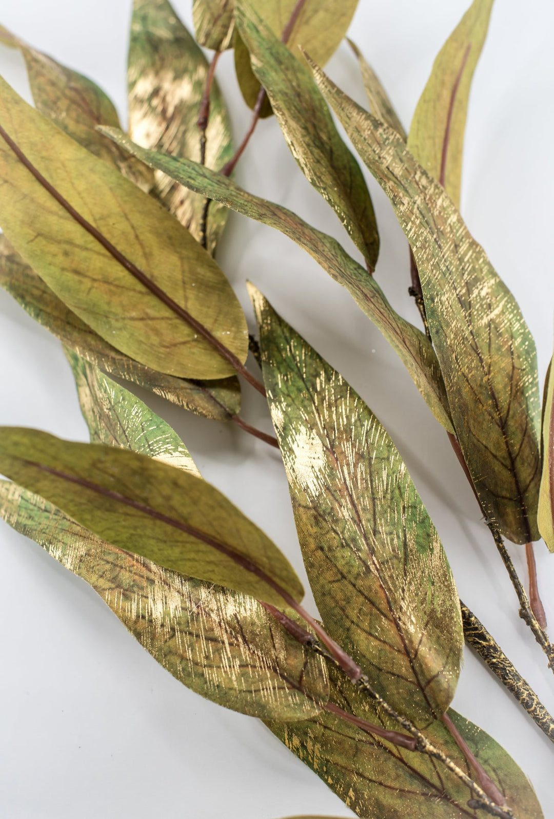 Green & Gold Metallic Eucalyptus Leaf Spray - 31" - Greenery MarketXDS320-GR/GO