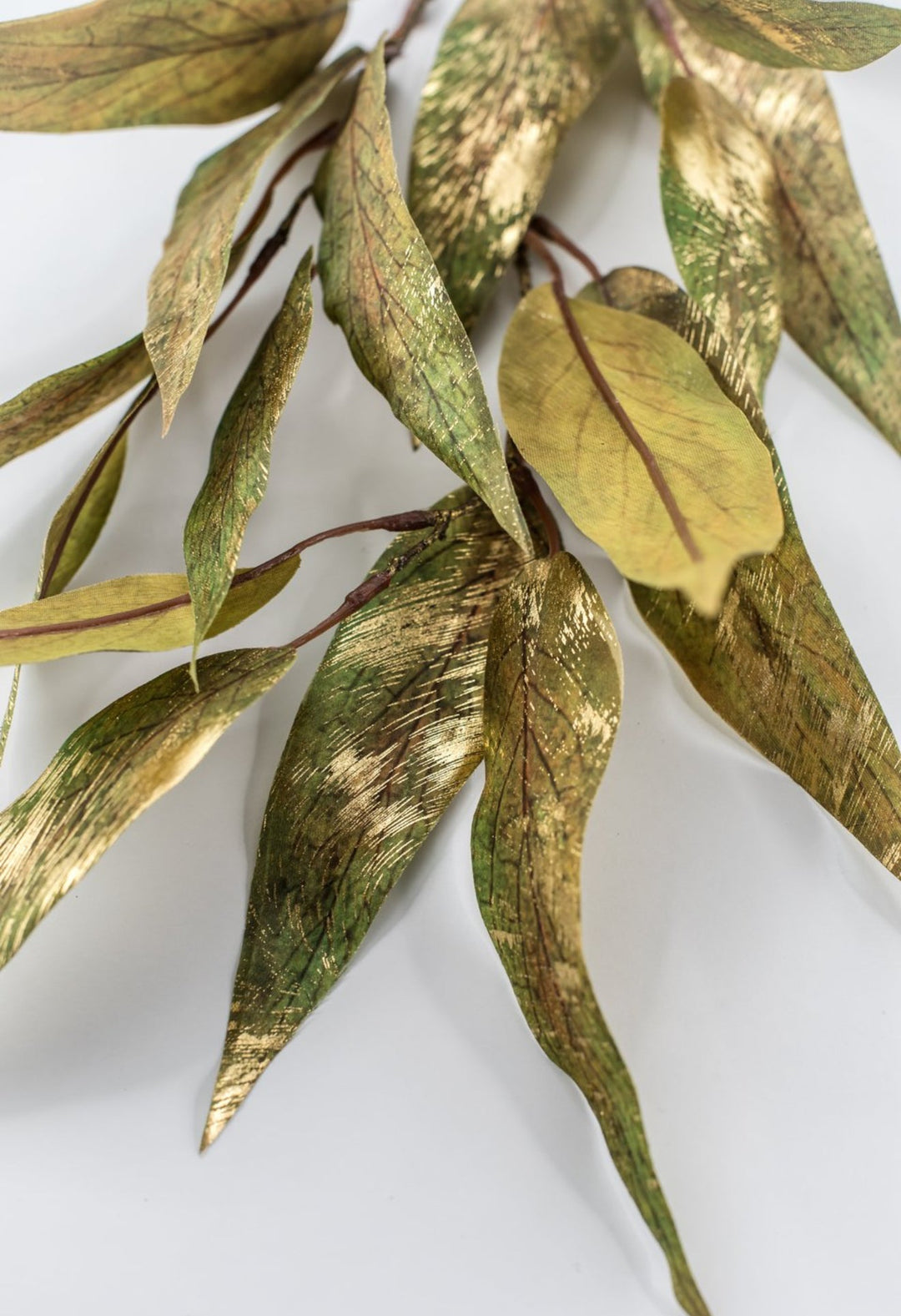 Green & Gold Metallic Eucalyptus Leaf Spray - 31" - Greenery MarketXDS320-GR/GO