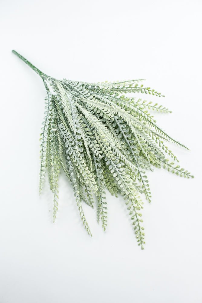 Green Iced Bead Grass Leaves Bush - Greenery Market86615ICE