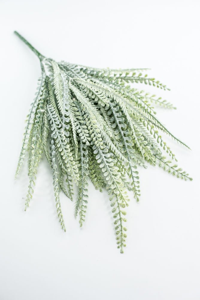 Green Iced Bead Grass Leaves Bush - Greenery Market86615ICE