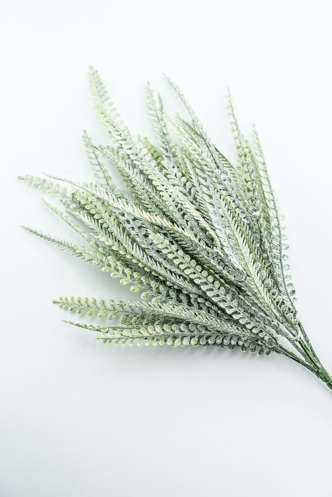 Green Iced Bead Grass Leaves Bush - Greenery Market86615ICE