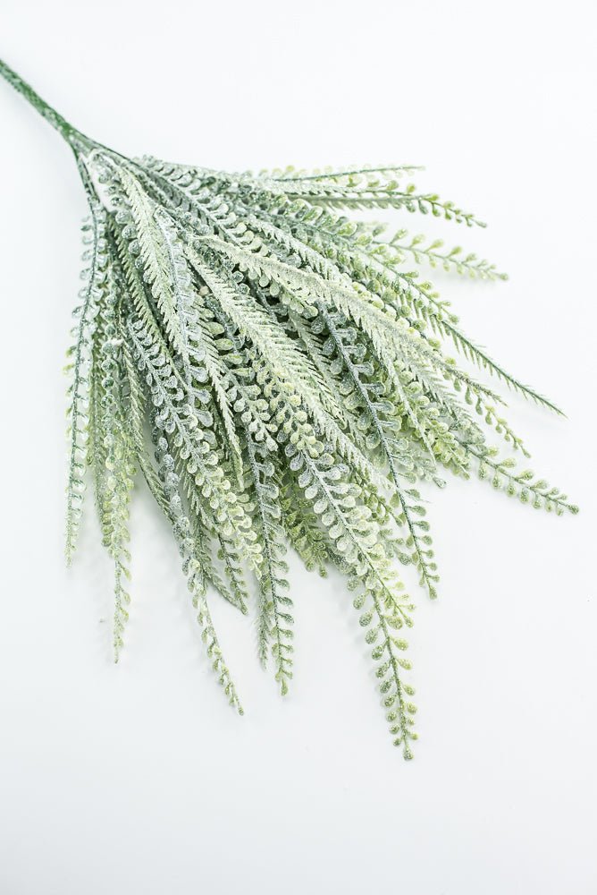 Green Iced Bead Grass Leaves Bush - Greenery Market86615ICE