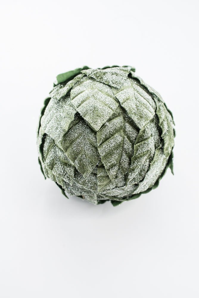Green Leaves Layer Ball Ornament - 4.5" - Greenery Market86952GN