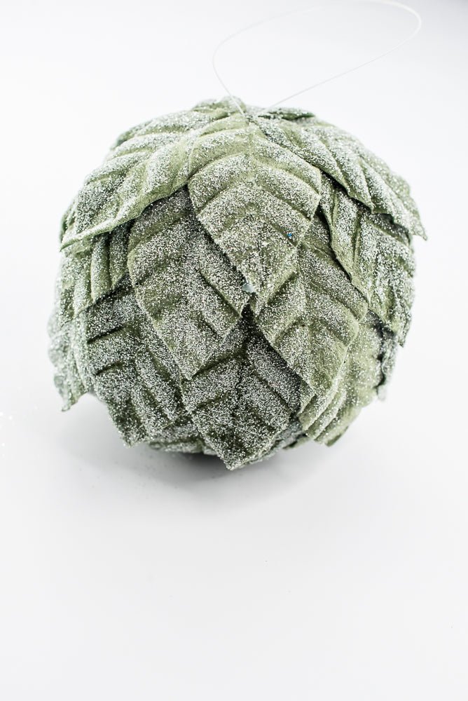 Green Leaves Layer Ball Ornament - 4.5" - Greenery Market86952GN
